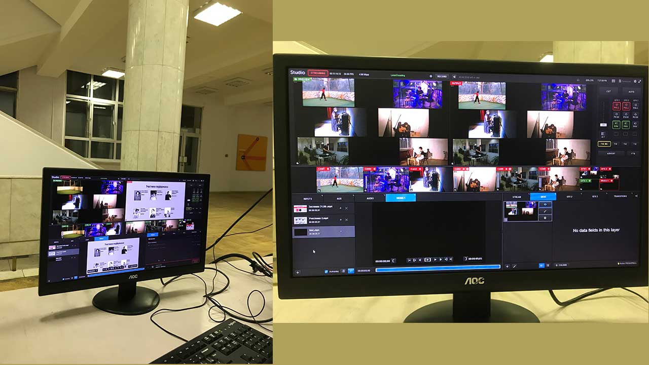 Performace Event - 6 камерная онлайн трансляция на экран из 6 залов